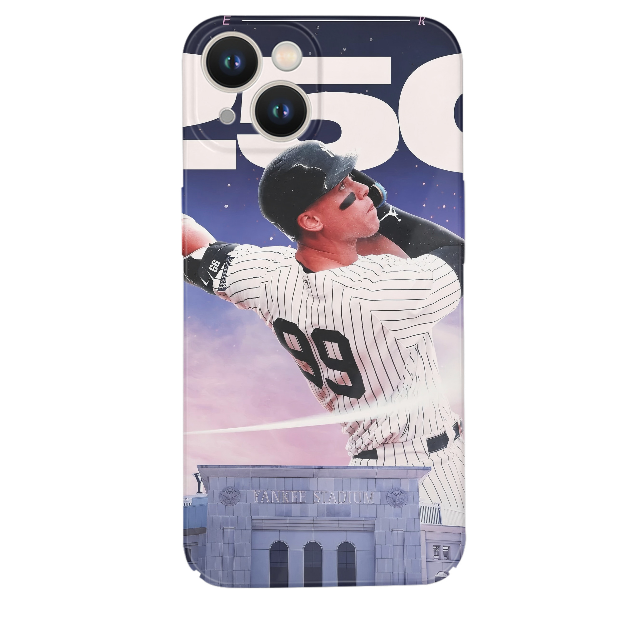 Aaron Judge 250 Home Runs IPhone 14 Series Full-Cover Hard Case – Shockproof With Raised Camera Protection – Precise Cutouts, Wireless Charging Compatible – Durable, Anti-Yellowing, Easy To Clean